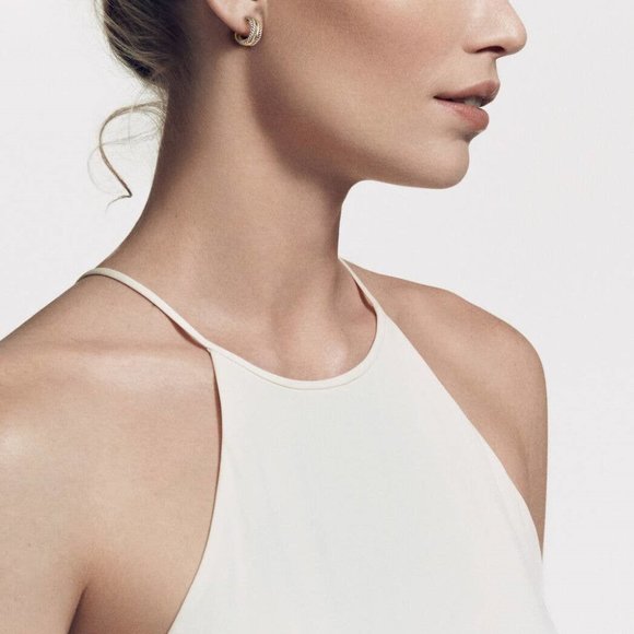 Early Issue David Yurman Cable Collectible Hoops - 14K/925 - Picture 9 of 9